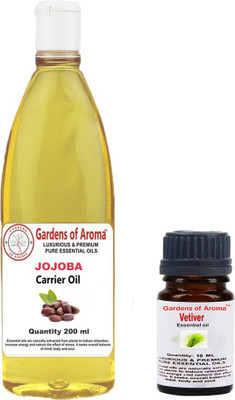 

Gardens Of Aroma Vetiver 10ml and jojoba 200ml(210 ml)