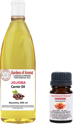 

Gardens Of Aroma frankincense 10ml and jojoba 200ml(210 ml)