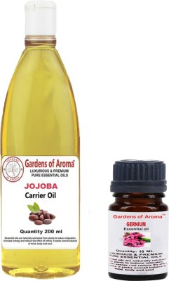 

Gardens Of Aroma Geranium 10ml and jojoba 200ml(210 ml)