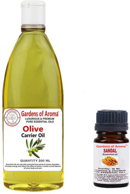 Gardens of Aroma Sandal 10ml And Olive 200ml(210 ml)