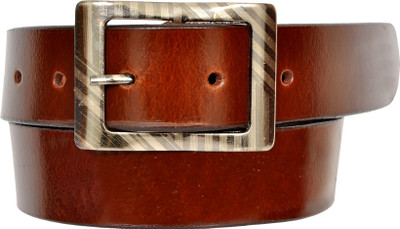 

A S Leather Men Casual Brown Genuine Leather Belt, Dark brown