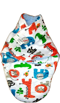 

kids happy Animal  Swadding Baby Blanket(Cotton, white green, Green, Green;white green