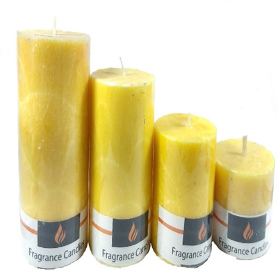 

Krishna Enterprises Vanilla Scented Candles - Set of 4 Candle(Yellow, Pack of 4)