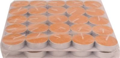 

Apollo + Set of 100pcs Wax Tealight Candles with 3 to 3.5 Hrs Burn Time (Orange,Pack of 100), High Quality Wax Candle(Orange, Pack of 100)