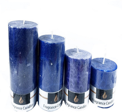 

Krishna Enterprises Blue Mist Scented Candles - Set of 4 Candle(Blue, Pack of 4)