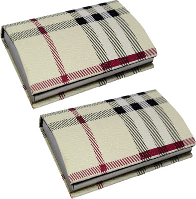 

Stealodeal Multicolor Velvet Touch High Quality Steel Visiting |Pack of 2| 10 Card Holder(Set of 2, Multicolor)