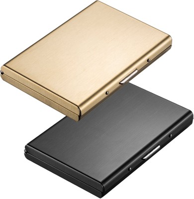 

Stealodeal Black and Gold Metal Limited Edition Atm 6 Card Holder(Set of 2, Black, Gold)