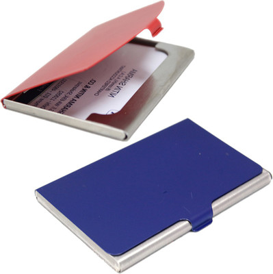 

Stealodeal Blue and Red Stainless Steel |Combo of 2| 10 Card Holder(Set of 2, Blue, Red)