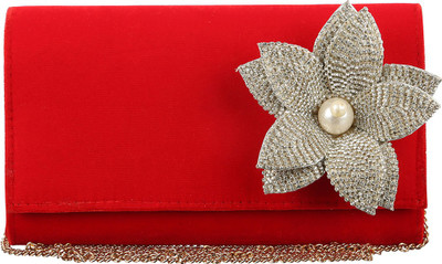 

The Indian Handicraft Store Party Maroon Clutch