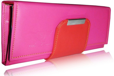 

SN LOUIS Women Casual Red, Pink Artificial Leather Wallet(5 Card Slots), Pink & red