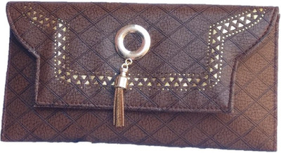 

Fashionairs Casual Brown Clutch