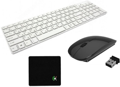 

ReTrack 2.4Ghz CBR KB460 Slim Wireless with Black Mouse and Mousepad Combo Set