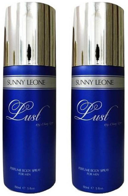 

Sunny Leone LUST Perfumed Body Spray For Men - 150 ml (Pack of 2) Body Spray - For Men(150 ml, Pack of 2)