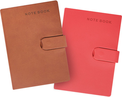 

Amsburg A5 Notebook(Notebook, Brown, Red, Pack of 2)
