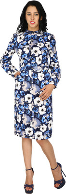 

Svt Ada Collections Women's Gathered Blue Dress