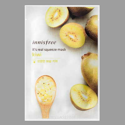 

Innisfree Buy 1 Get 1 My Real Squeeze Mask Sheet kiwi , moisturized korean cosmetics(20 ml)