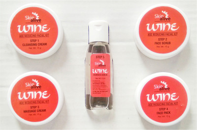 Skin Alive Age Reducing WINE Facial Kit(5 x 15 g)