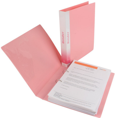 

TRANBO Plastic 2D A4 Size Ring Binder Box File.(Set Of 1, Pink)