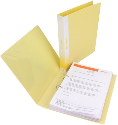 

TRANBO Plastic 2D A4 Size Ring Binder Box File.(Set Of 2, Yellow)
