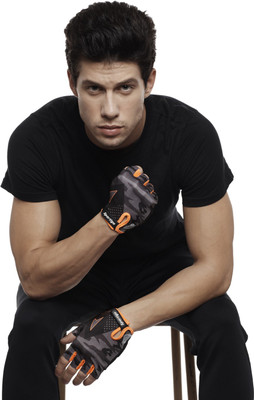

Sportigo Unisex CAMO GYM Gloves Gym & Fitness Gloves (Youth, Grey)