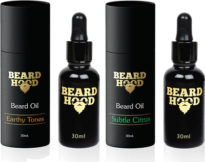 

Beardhood Earthy Tones (30ml) & Subtle Citrus (30ml) Beard Oil Combo Hair Oil(60 ml)