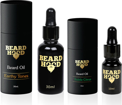 

Beardhood Earthy Tones (30ml) & Subtle Citrus (10ml) Beard Oil Combo Hair Oil(40 ml)