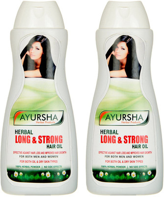 ayursha Herbal Long & Strong Hair Oil, 200 g each, (Pack of 2) Hair Oil(200 ml)