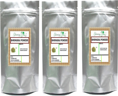 

Glowing Buzz Premium Bhrinhraj Powder Triple pack hair care 200 gram each(600 g)