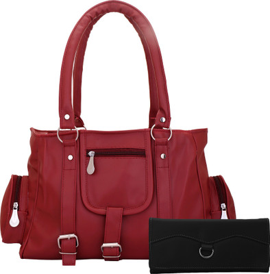 

Lady bar Shoulder Bag(Maroon)