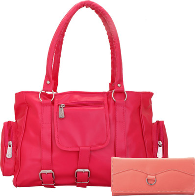 

Lady bar Shoulder Bag(Pink)