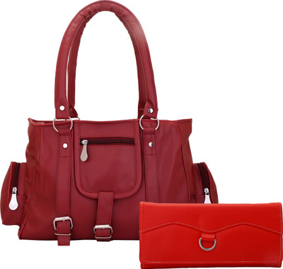 

Lady bar Shoulder Bag(Maroon)