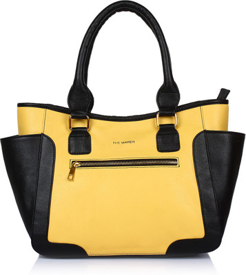 

THE MAKER Hand-held Bag(Yellow, Black), Black;yellow