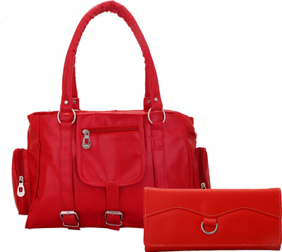 Lady bar Shoulder Bag(Red)