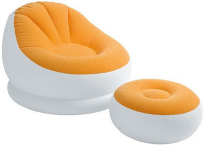 Intex ® Original Inflatable Cafe Chaise Lounge Inflatable Sofa With Air-footstool Inflatable Sofa/ Chair(Yellow) available at flipkart for Rs.3049