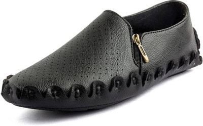 

U2Shoes Boys Slip on Loafers(Black, Bbllack