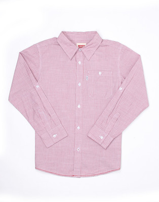 

Levi's Boys Striped Casual Pink Shirt