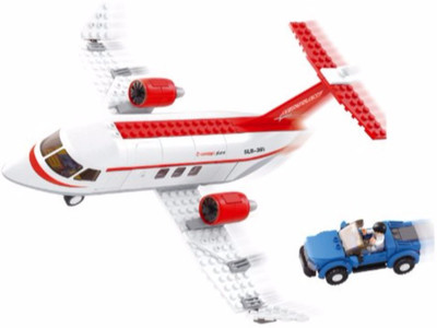 

SLUBAN Private Jet Plane Building Toy Set, Multi Colour(Multicolor)
