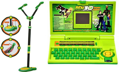 

MN OVERSEAS Musical English Learning Laptop with Microphone Toy Mic for kids(Green)
