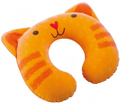 

Intex ® Original Inflatable Cat Shaped Travel Neck Pillow Neck Pillow(Orange)
