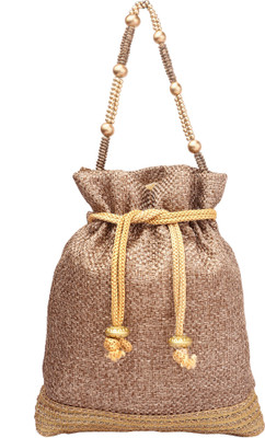 

Potli Jute bag Pouch(Gold)