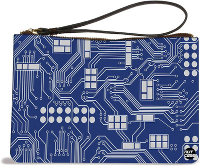 

Nutcaseshop Blue Circuit Board Pouch(Multicolor)