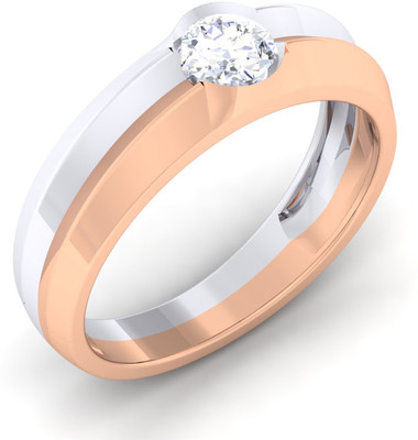 

Myzevar Sterling Silver Cubic Zirconia Gold-plated Plated Ring, Multicolor