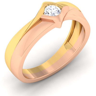 

Myzevar Sterling Silver Cubic Zirconia Gold-plated Plated Ring, Pink