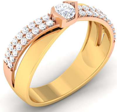 

Myzevar Sterling Silver Cubic Zirconia Gold-plated Plated Ring, Yellow