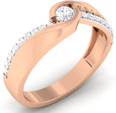

Myzevar Sterling Silver Cubic Zirconia Gold-plated Plated Ring, Pink