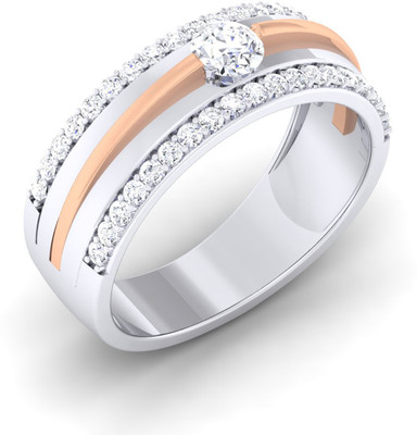 

Myzevar Sterling Silver Cubic Zirconia Gold-plated Plated Ring, White