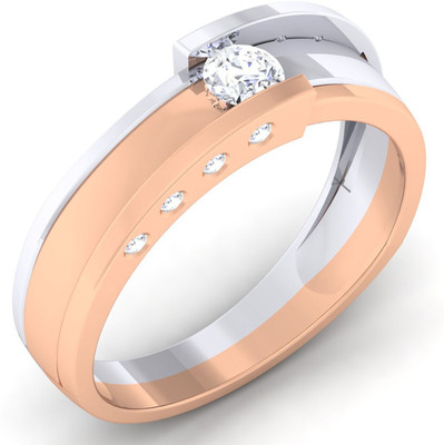 

Myzevar Sterling Silver Cubic Zirconia Gold-plated Plated Ring, Pink