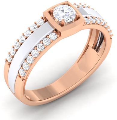 

Myzevar Sterling Silver Cubic Zirconia Gold-plated Plated Ring, Pink