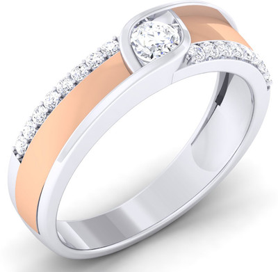 

Myzevar Sterling Silver Cubic Zirconia Gold-plated Plated Ring, Multicolor