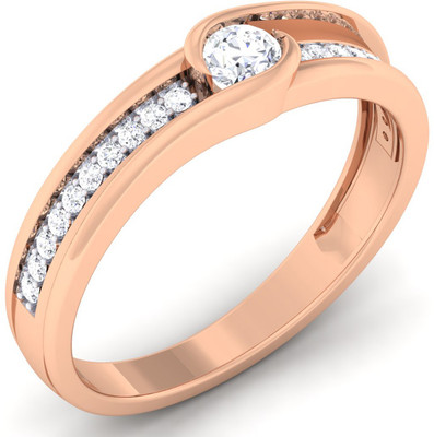 

Myzevar Sterling Silver Cubic Zirconia Gold-plated Plated Ring, Multicolor